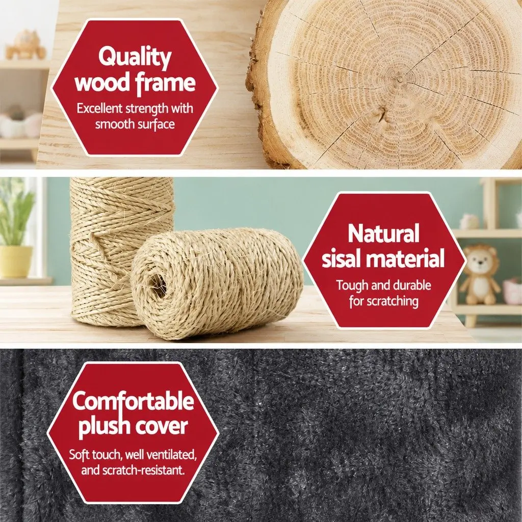 Cat Tree 171cm Tall Scratching Post Tower Wooden Condo Bed Hammock Rope Toys