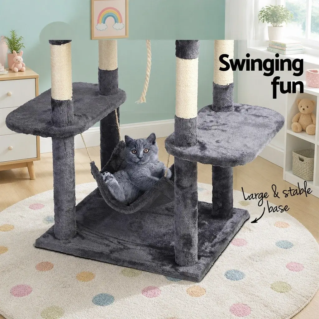 Cat Tree 171cm Tall Scratching Post Tower Wooden Condo Bed Hammock Rope Toys