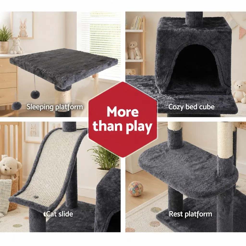 Cat Tree 171cm Tall Scratching Post Tower Wooden Condo Bed Hammock Rope Toys