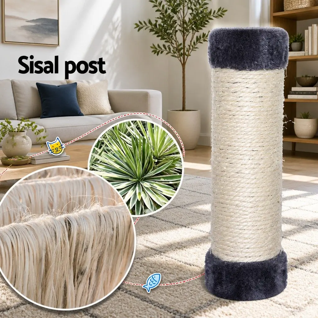 Cat Tree Tower Multi-Level Scratching Post Condo 138cm Grey