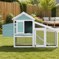 Friendly Wooden Hutch for Rabbits and Guinea Pigs