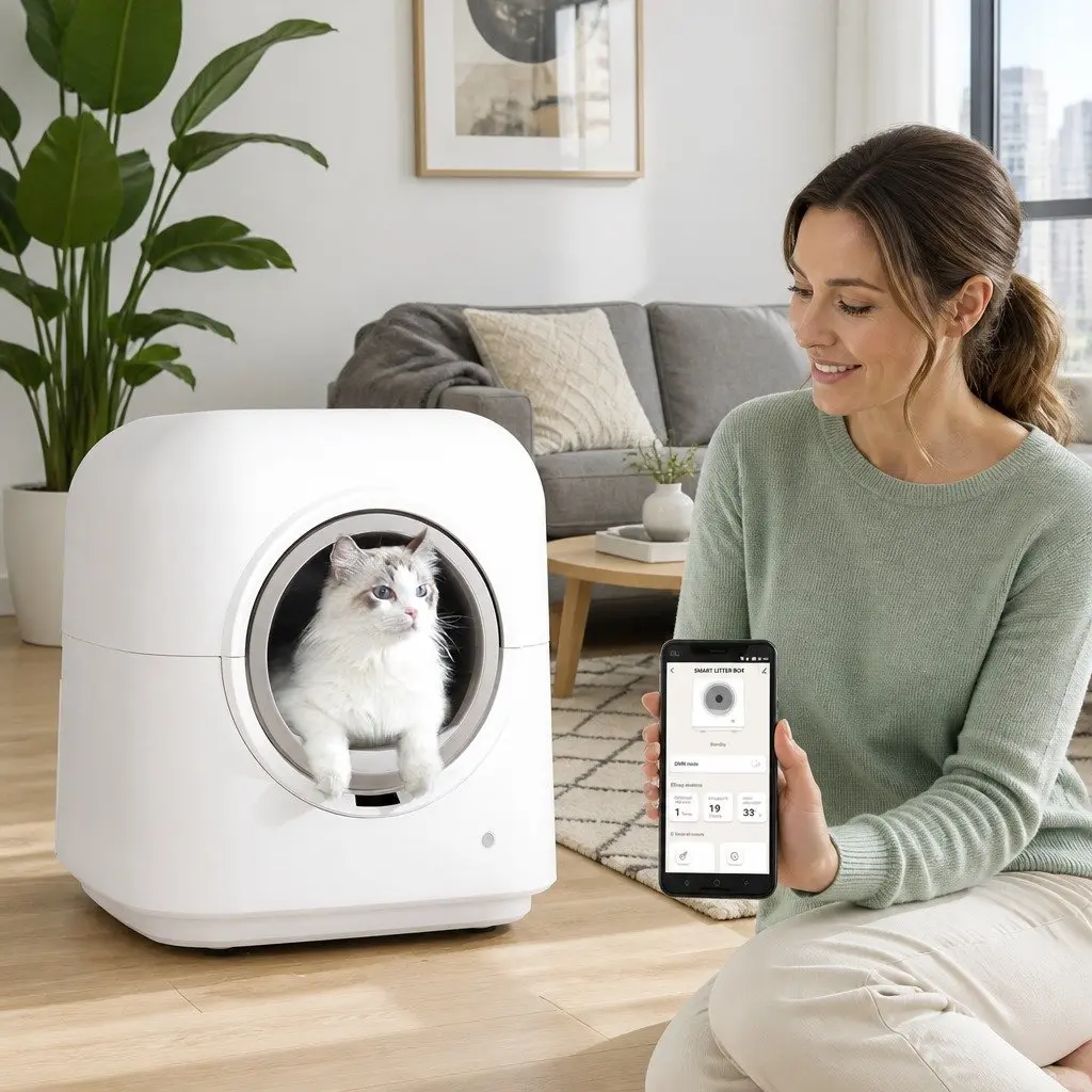 Automatic Cat Litter Box Smart Self-Cleaning Large Size with App Control
