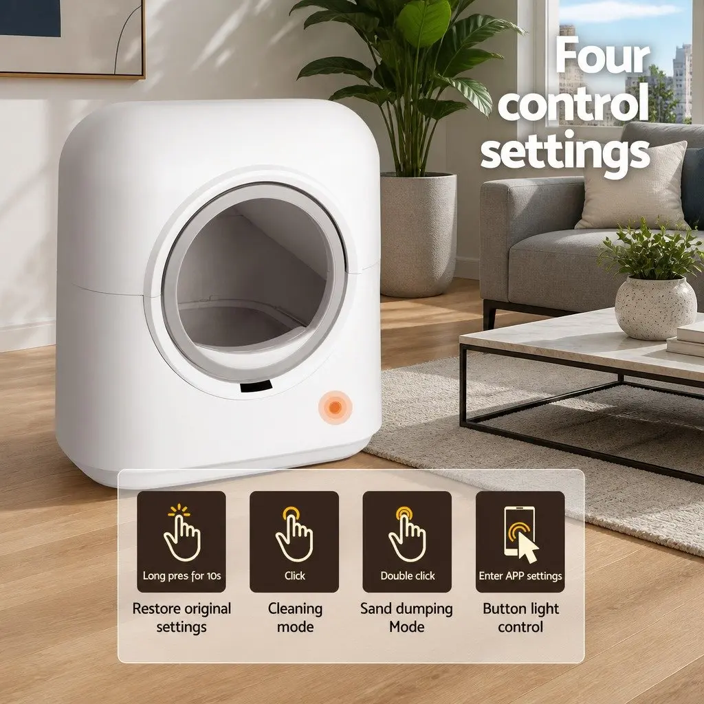 Automatic Cat Litter Box Smart Self-Cleaning Large Size with App Control