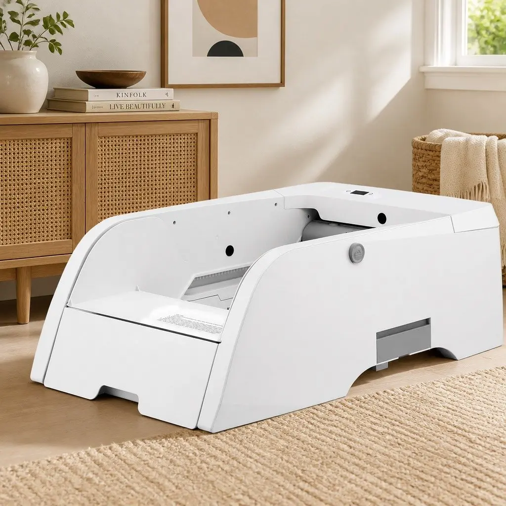 Automatic Cat Litter Box Smart Self-Cleaning App Control White 5L