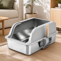 Your Cat Deserves This Friendly Stainless Steel Litter Box