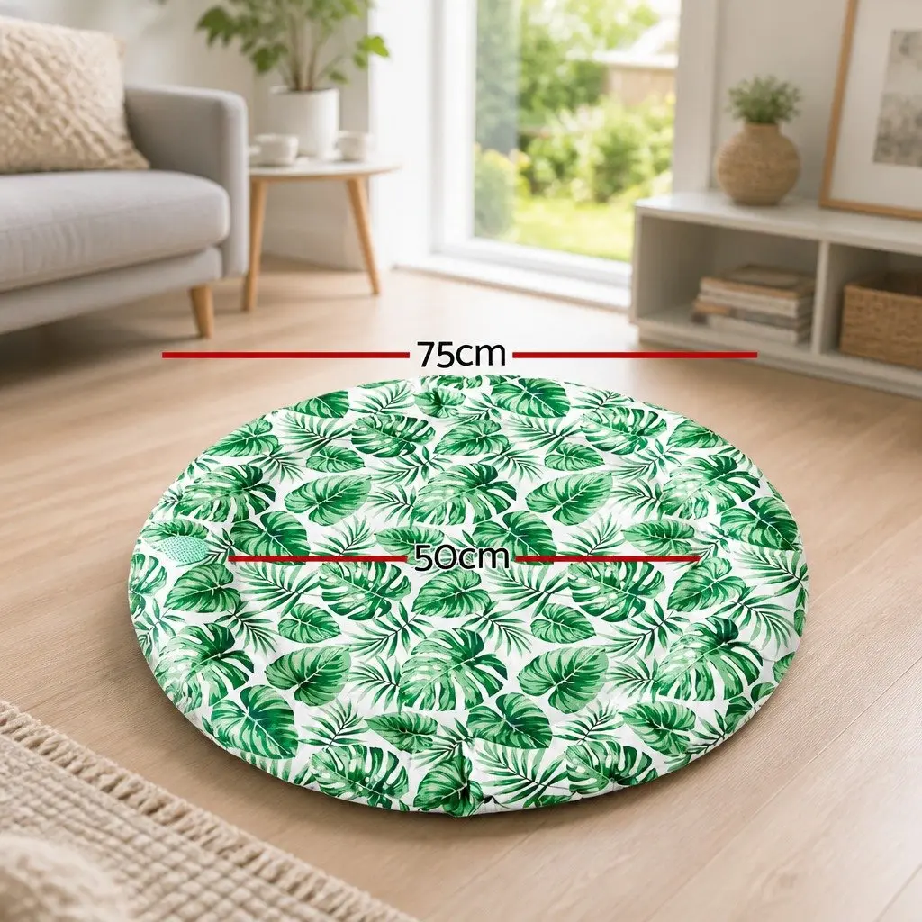 Pet Cooling Mat Self-Cool Gel Round Cushion 50cm to 75cm Non-Toxic PVC