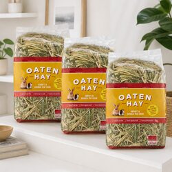 Oaten Hay 1kg Small Animal Feed Natural Dried Grass Loose Cut x3 Packs