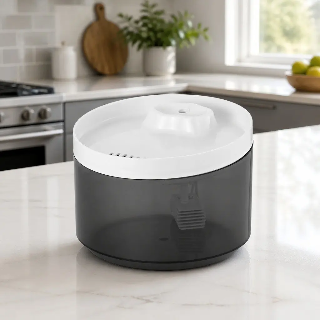 Automatic Pet Water Fountain Feeder 2.2L with Visible Water Level Indicator and Three-Layer Filtration System