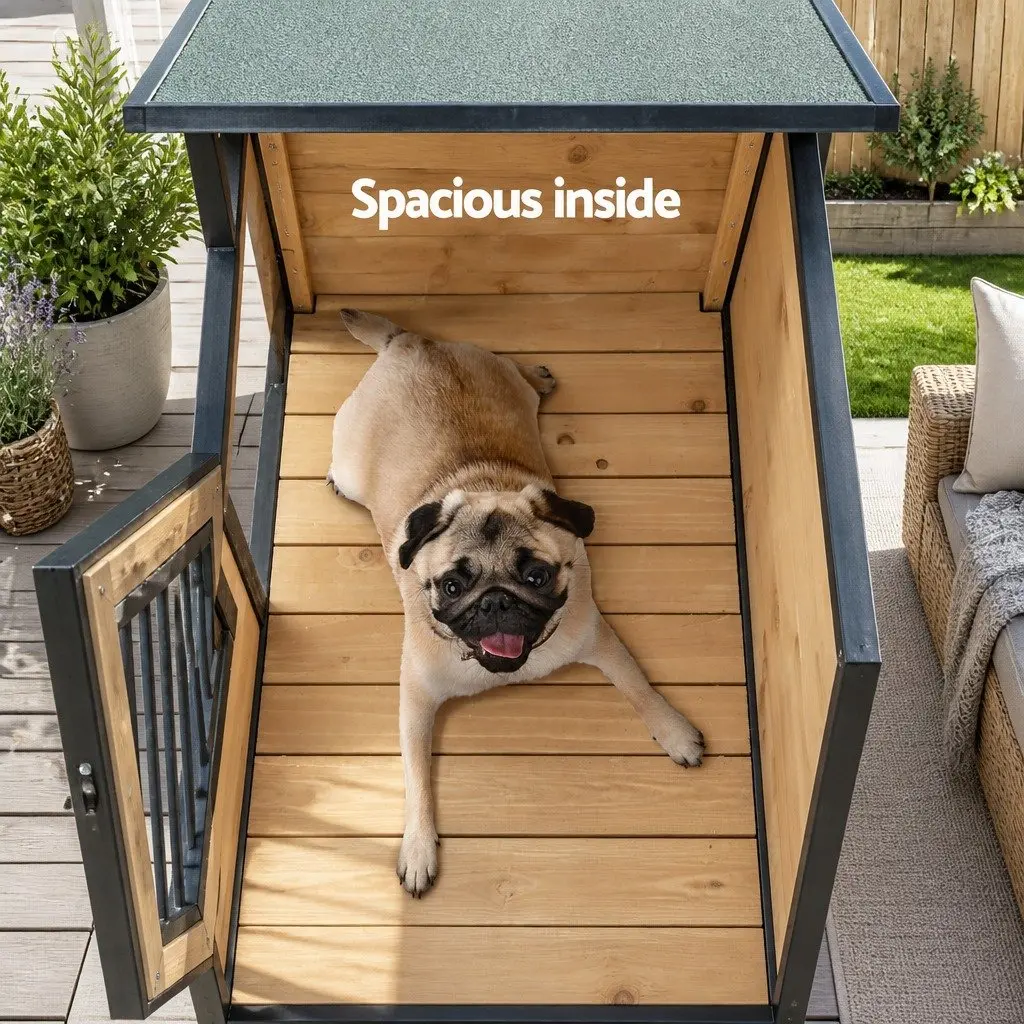 Dog Kennel Extra Large Wooden Weatherproof Indoor Outdoor Pet House Cabin