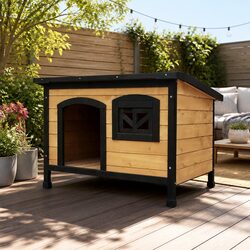 Your Pet's Cozy Retreat: Large Wooden Dog Kennel