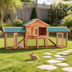 Welcoming Pet Hutch with Cozy Living Space for Small Pets