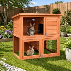 Your Pets Deserve This Friendly Two-Storey Hutch