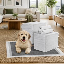 Pet Training Pads 200pcs 60x60cm Dog Puppy Toilet Pee Indoor Absorbent Grey