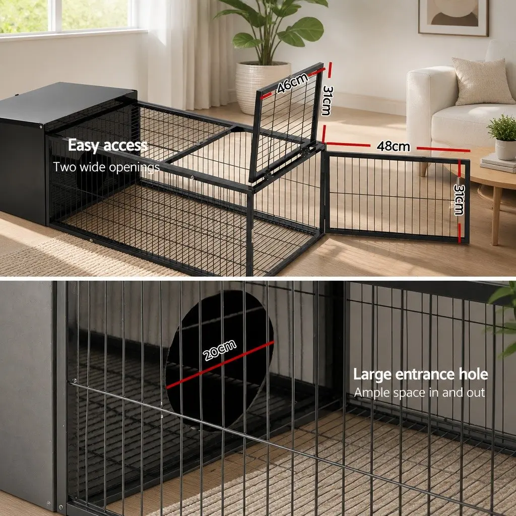 Rabbit Hutch Cage Enclosure Run 122x52cm Metal Frame for Small Pets