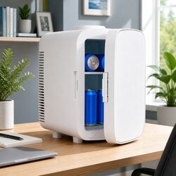 Portable Mini Fridge White 12V 220V Electric Cooler Warmer Compact Personal