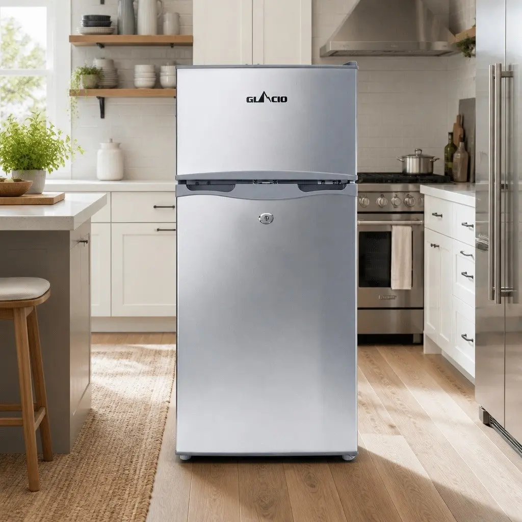100L Portable Fridge Freezer 12V 24V 240V Silver