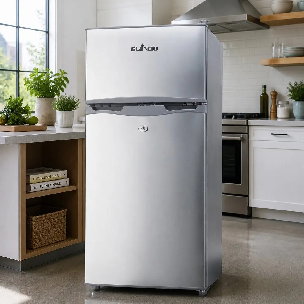 100L Portable Fridge Freezer 12V 24V 240V Silver