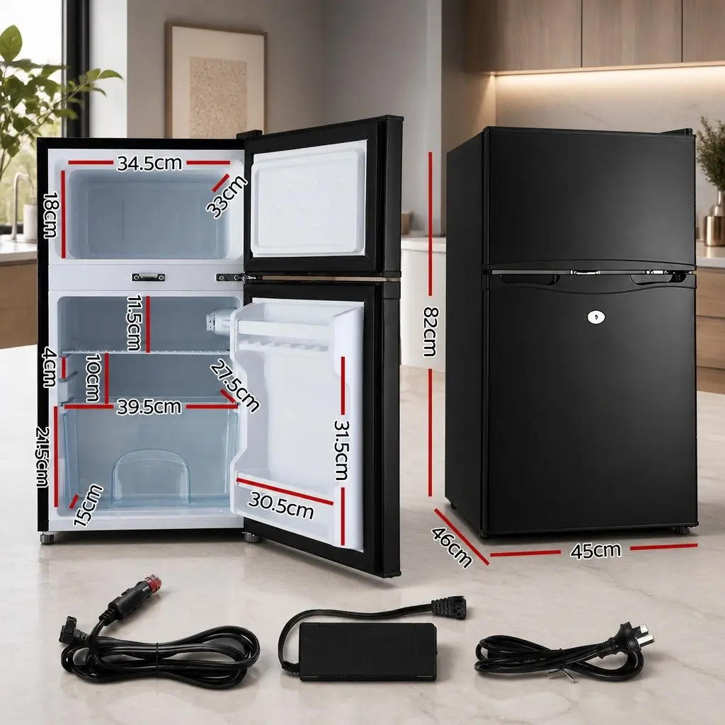90L Portable Fridge Freezer Upright Bar 12V 24V 240V for Camping Caravan Car Boat