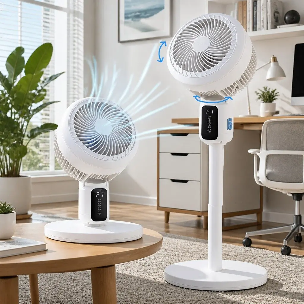 Pedestal Fan Remote Control Height Adjustable 3 Speed 12H Timer