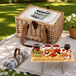 Friendly Picnic Basket Set for Two: Perfect for Adventures