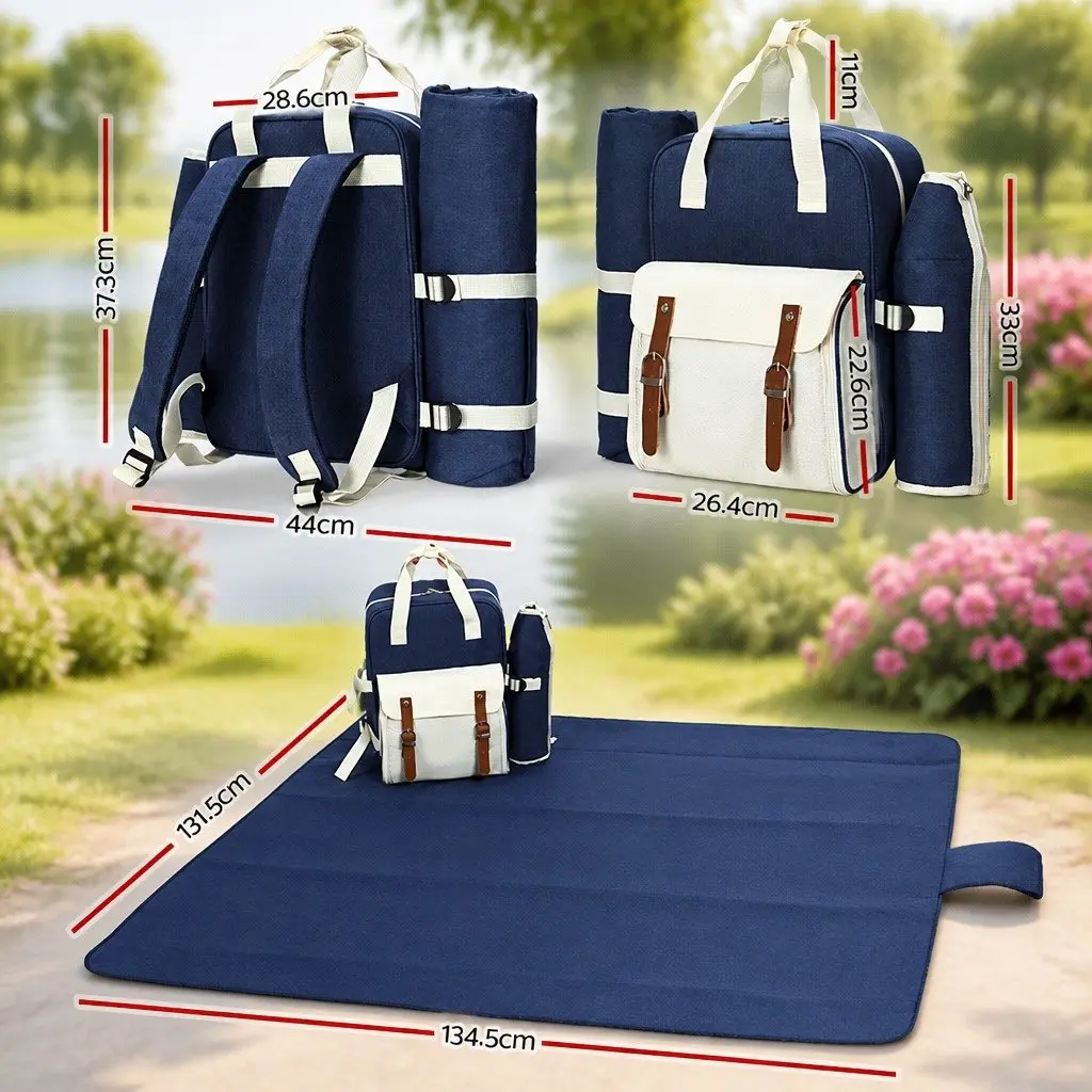 4-Person Picnic Backpack Set