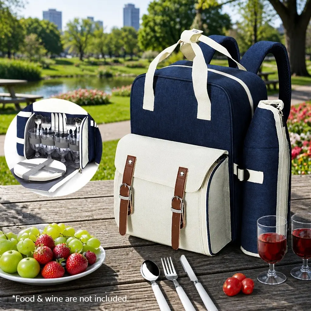 4-Person Picnic Backpack Set
