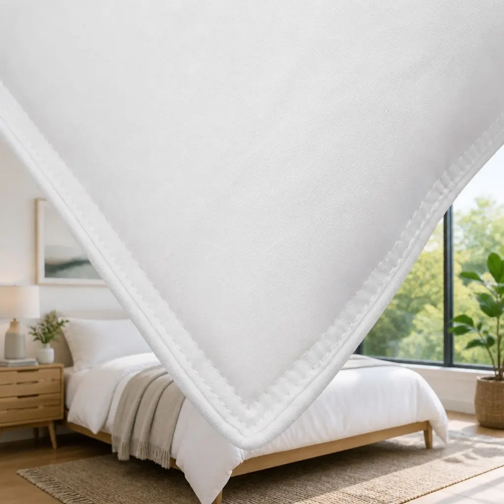 Goose Feather Down Pillow Twin Pack Hypo-Allergenic Cotton 75cm x 50cm
