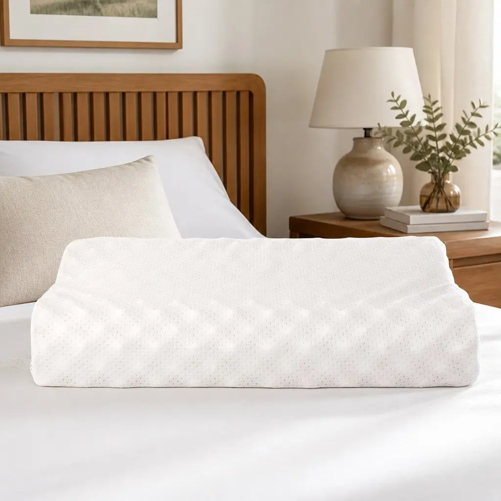 Natural Latex Pillow Twin Pack White Bedding Sleep Support Neck Head Shoulder
