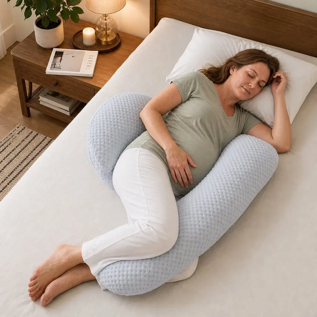 Cooling Body Pillow Adjustable Maternity Support Back Belly Hips Pregnancy