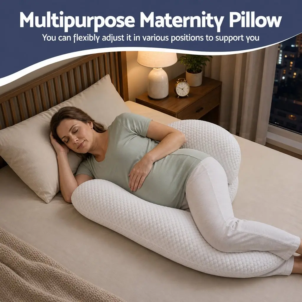 Cooling Body Pillow Adjustable Maternity Support Back Belly Hips Pregnancy