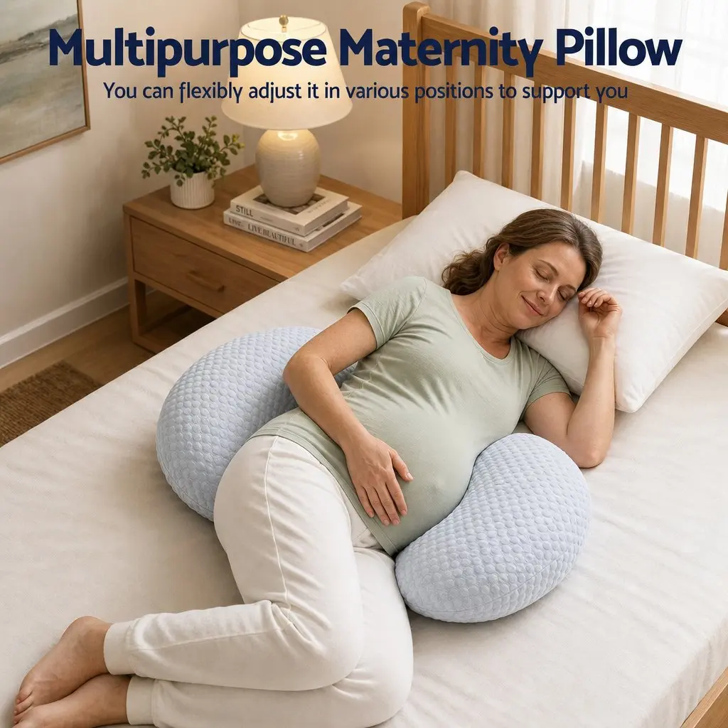 Cooling Body Pillow Adjustable Maternity Support Back Belly Hips Pregnancy