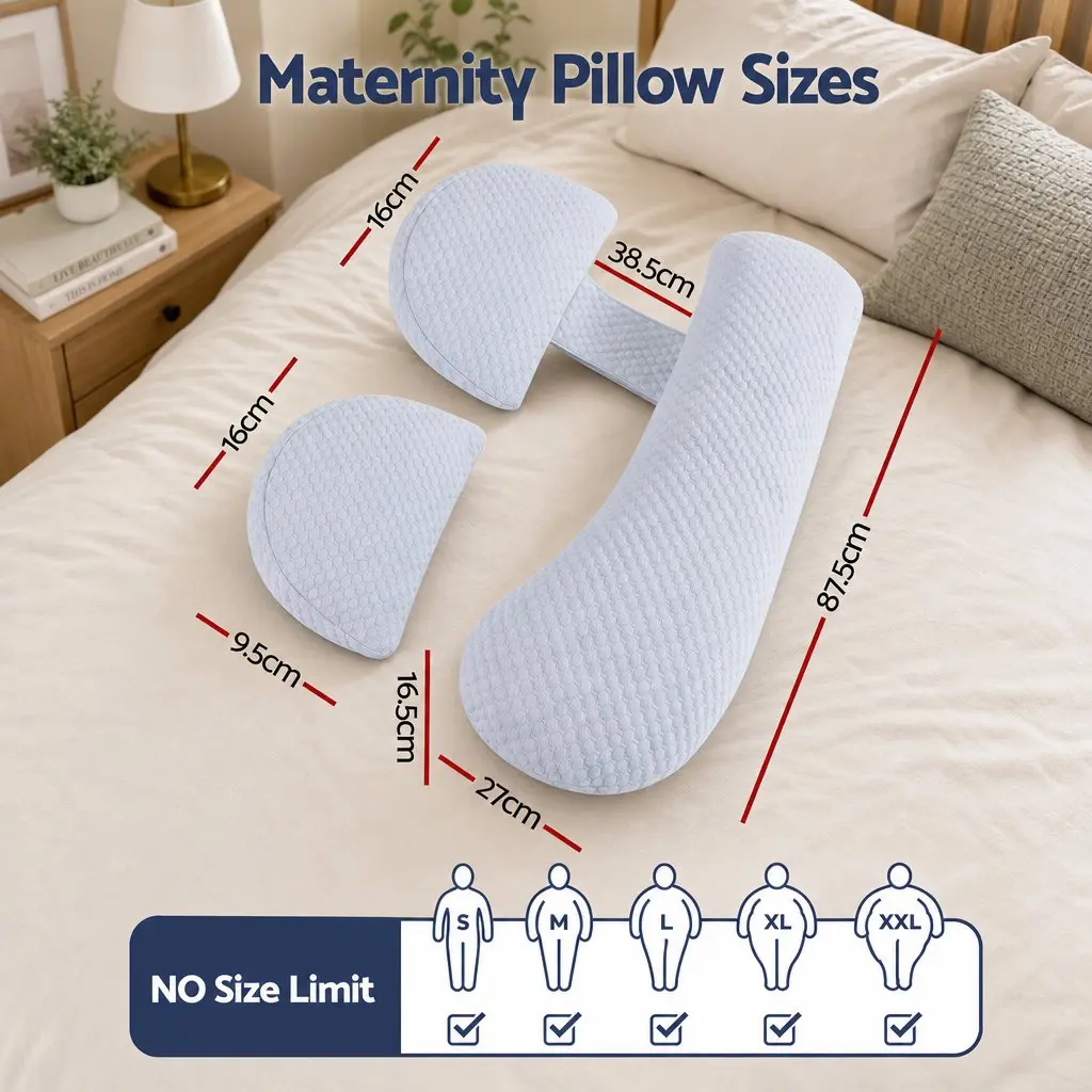 Cooling Body Pillow Adjustable Maternity Support Back Belly Hips Pregnancy