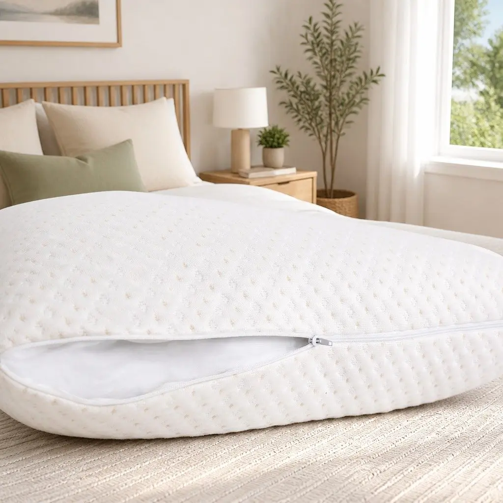 Memory Foam Pillow Shredded Gel-Infused Bamboo Cover Twin Pack 73cm x 48cm
