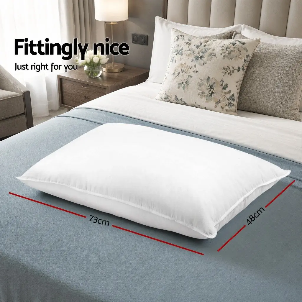 Bed Pillow Set 4 Pack Firm Medium Standard Size 48x73cm
