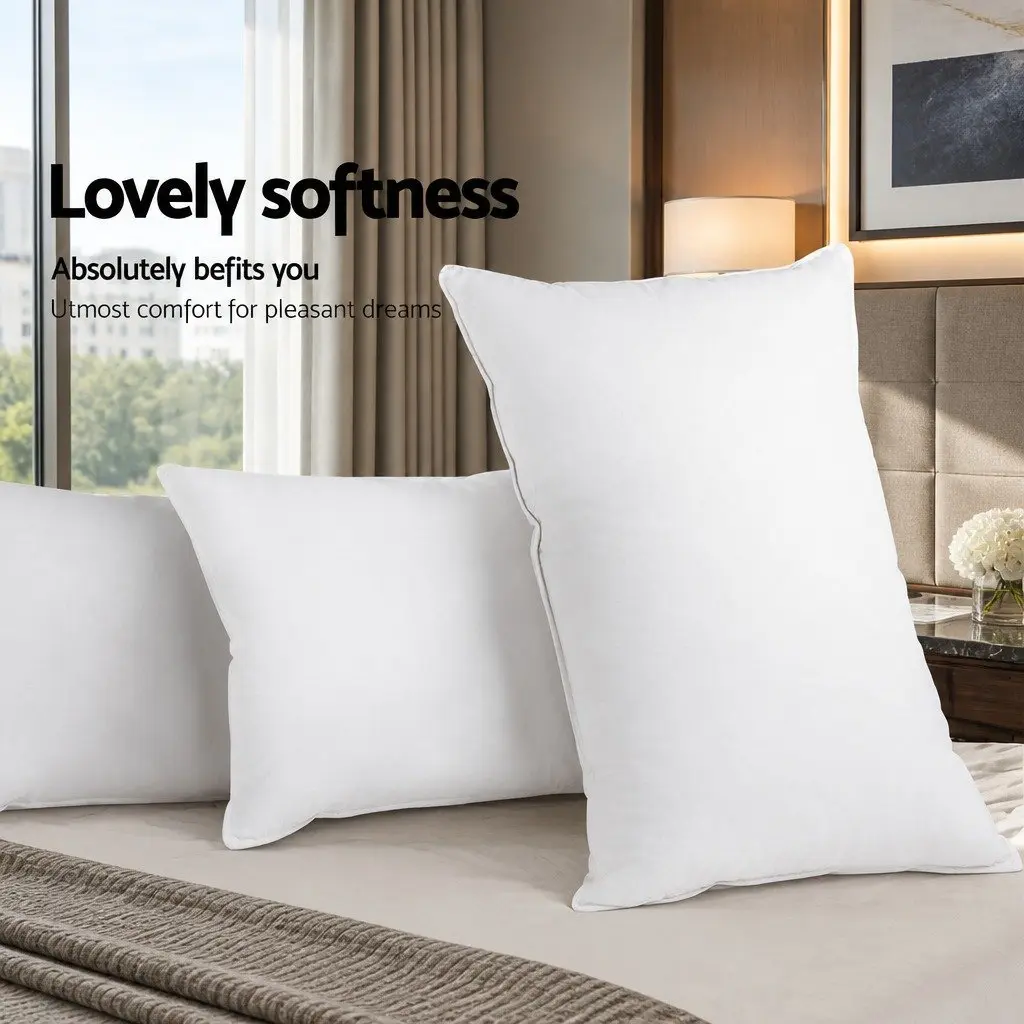 Bed Pillow Set 4 Pack Firm Medium Standard Size 48x73cm