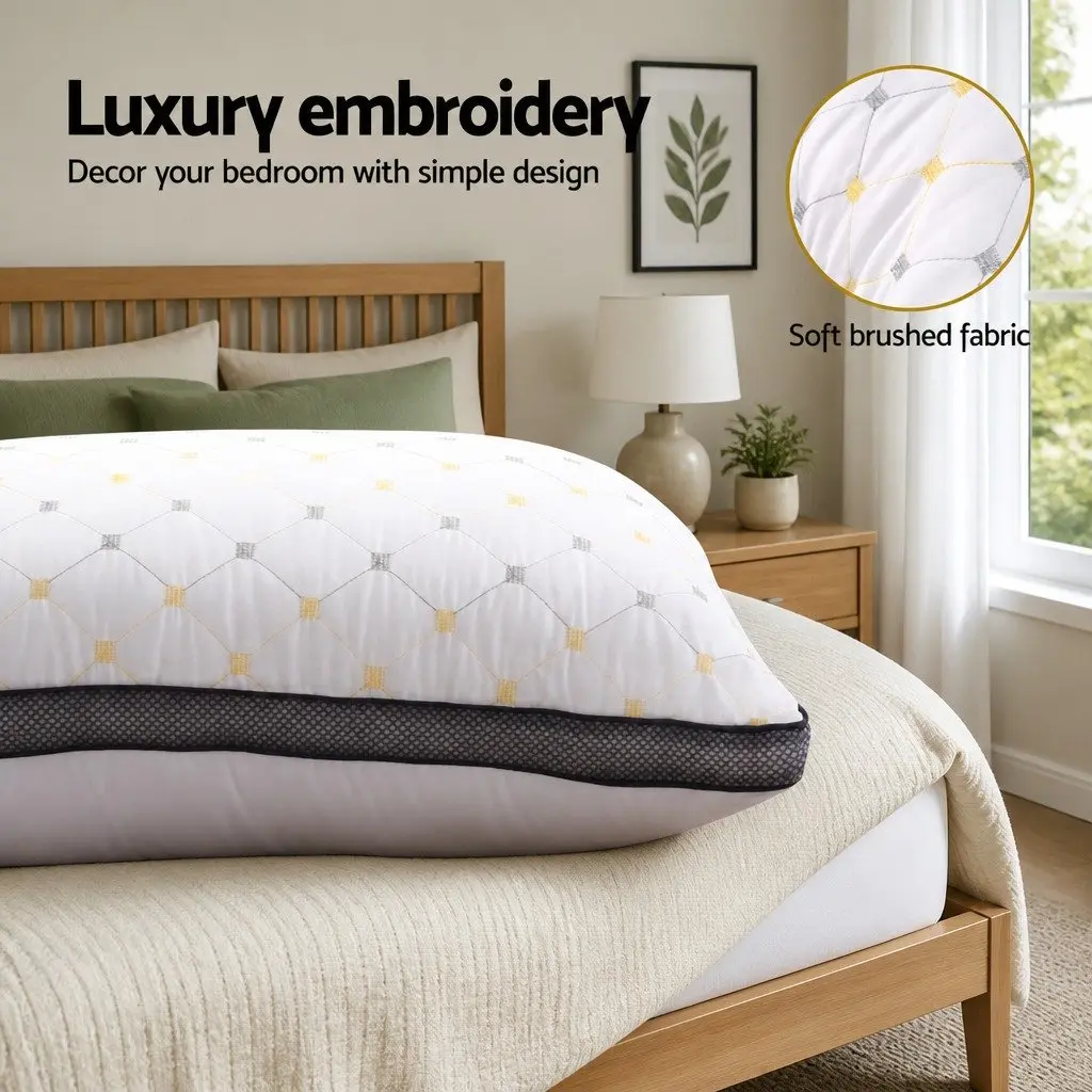 Microfibre Pillows White 4 Pack, All Sleepers Welcome