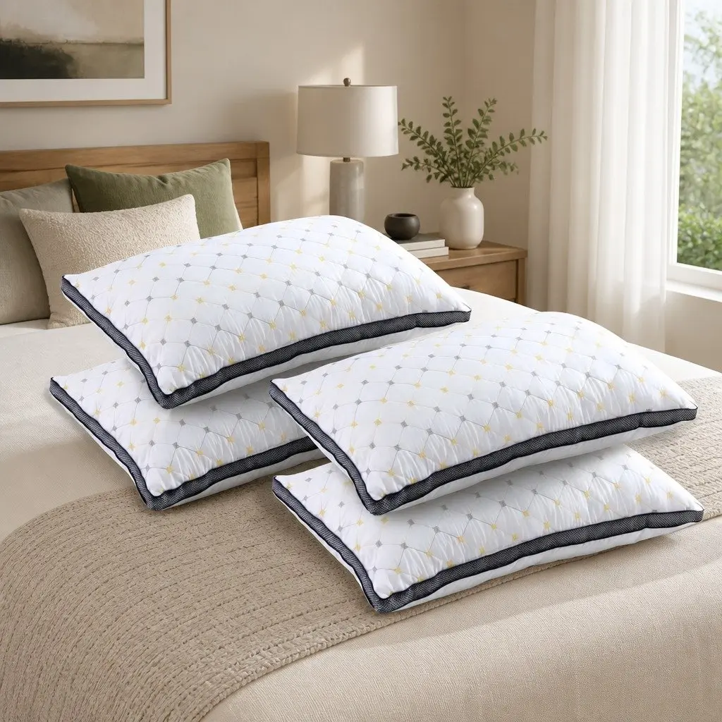 Microfibre Pillows White 4 Pack, All Sleepers Welcome