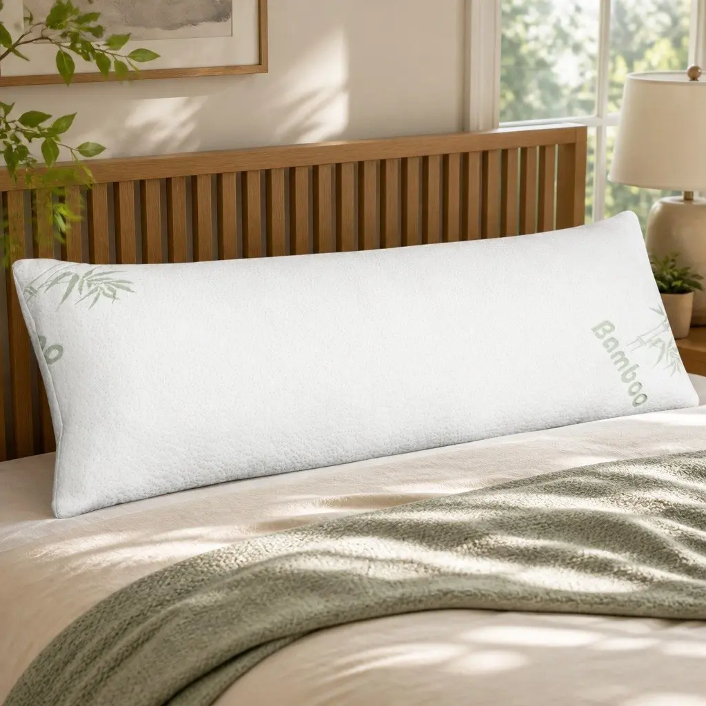 Body Pillow Memory Foam Long Full Length Support for Side Sleeping and Pregnancy