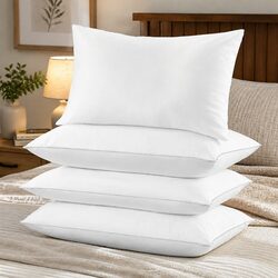 Pillows 4 Pack Set Medium Firm Firm Polyester Cotton Bed Home Hotel Sleep