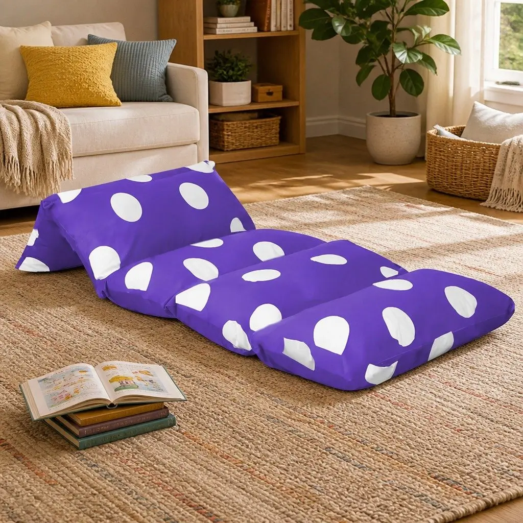 Purple Floor Lounger Pillow for Kids