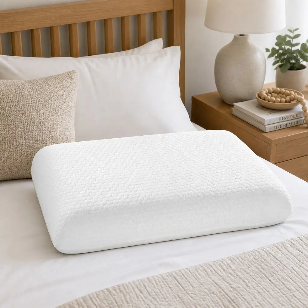 Memory Foam Orthopaedic Pillow Gel-Infused Medium Firm 60cm x 40cm x 12cm