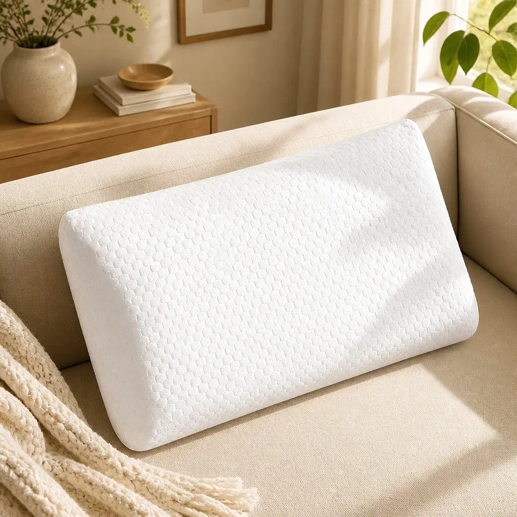 Memory Foam Orthopaedic Pillow Gel-Infused Medium Firm 60cm x 40cm x 12cm