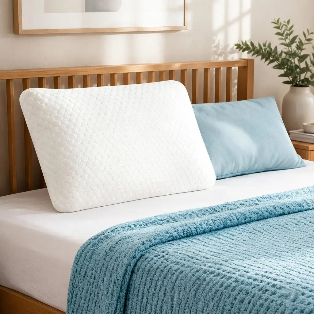 Memory Foam Orthopaedic Pillow Gel-Infused Medium Firm 60cm x 40cm x 12cm