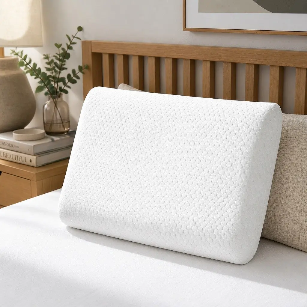 Memory Foam Orthopaedic Pillow Gel-Infused Medium Firm 60cm x 40cm x 12cm