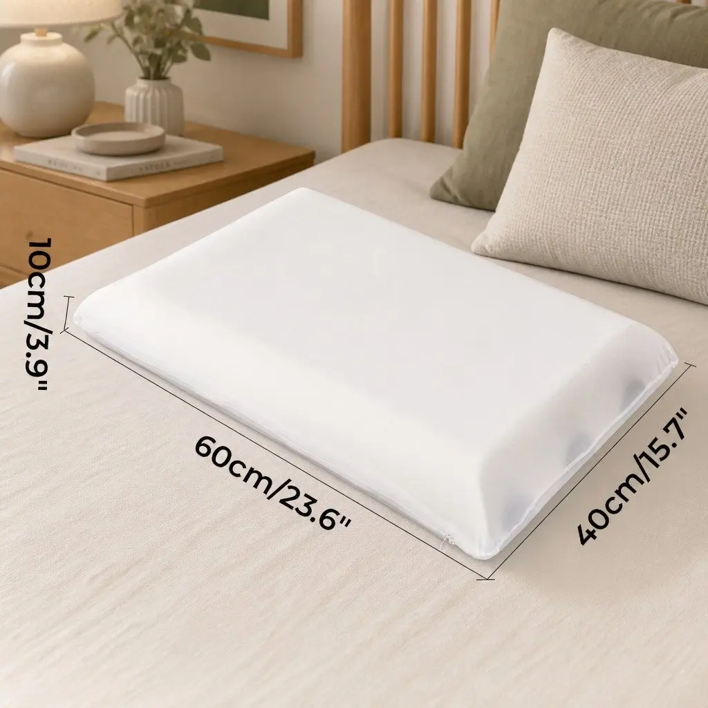 Memory Foam Pillow Double Sided Ergonomic Neck Shoulder Support 60cm x 40cm x 10cm