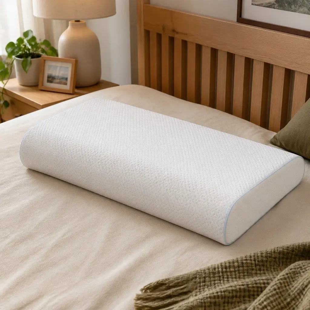 Memory Foam Pillow Double Sided Ergonomic Neck Shoulder Support 60cm x 40cm x 10cm