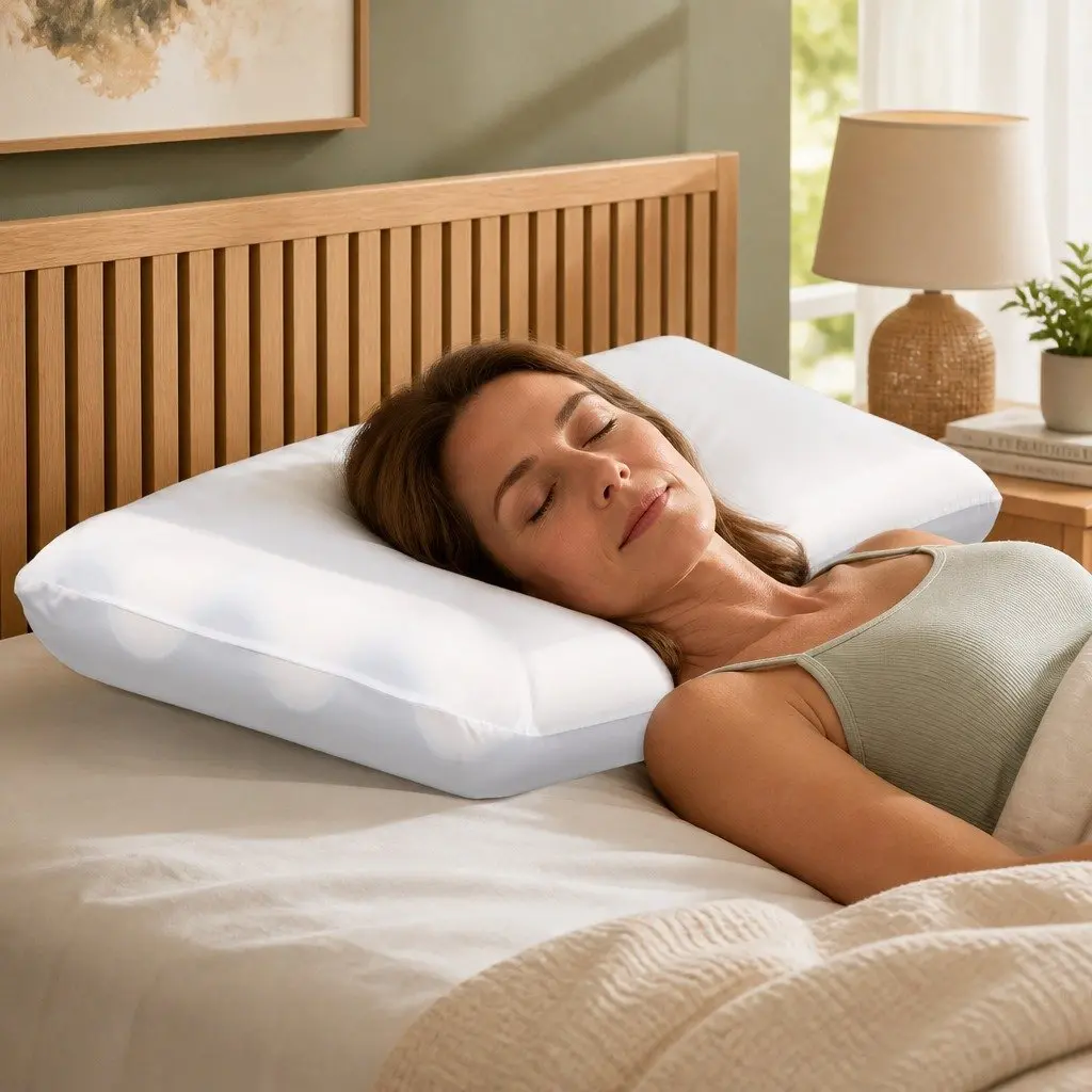 Memory Foam Pillow Double Sided Ergonomic Neck Shoulder Support 60cm x 40cm x 10cm