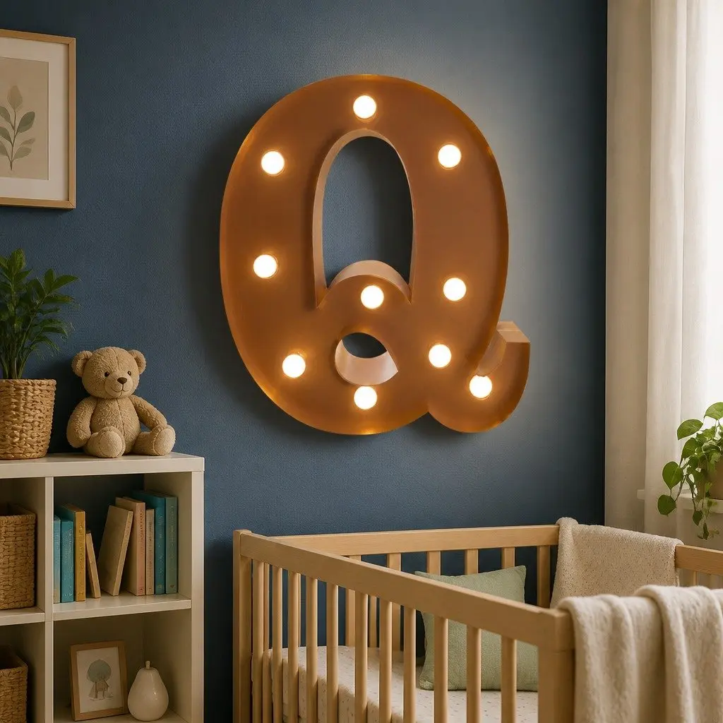 LED Metal Letter Lights Free Standing Marquee Alphabet Home Decor