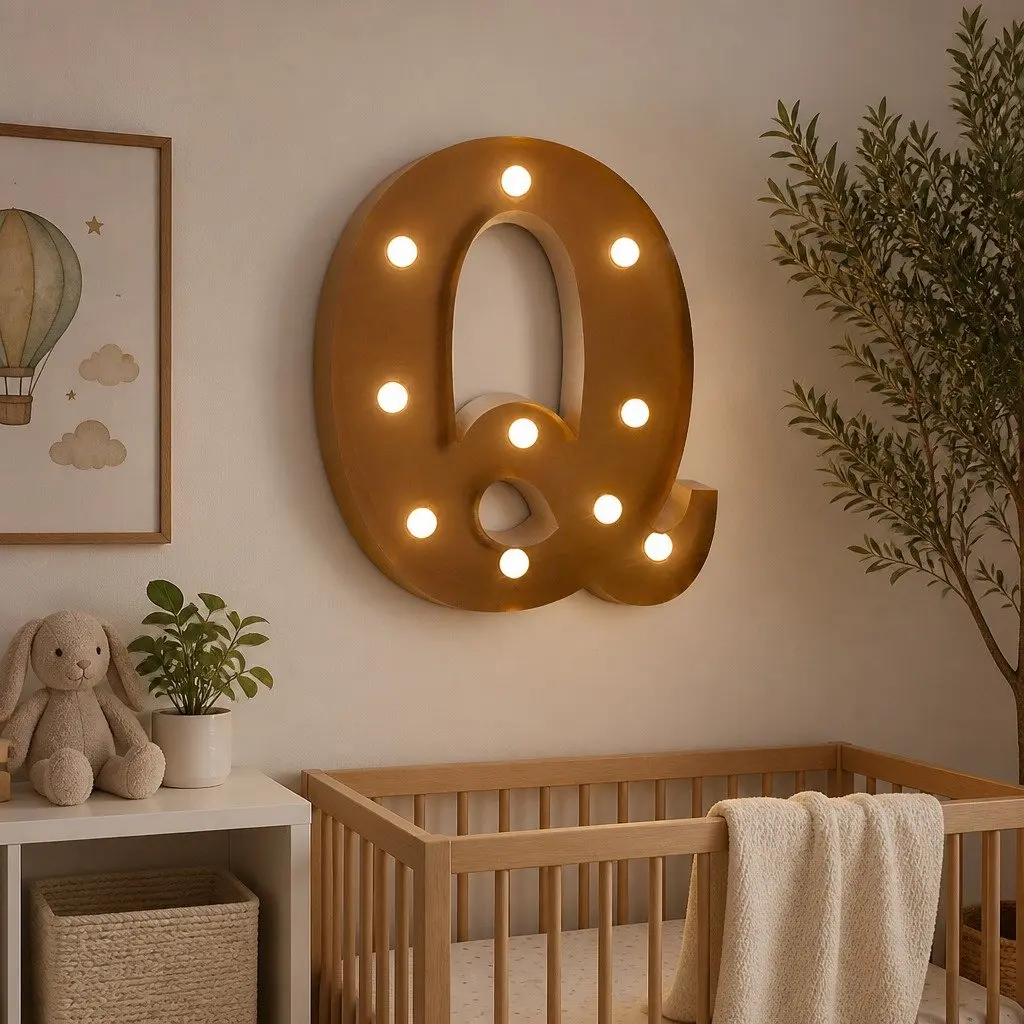 LED Metal Letter Lights Free Standing Marquee Alphabet Home Decor