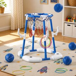 Join the Fun: Kids Basketball and Ring Toss Game